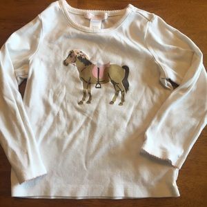 Janie and Jack Horse Print Long Sleeve tee